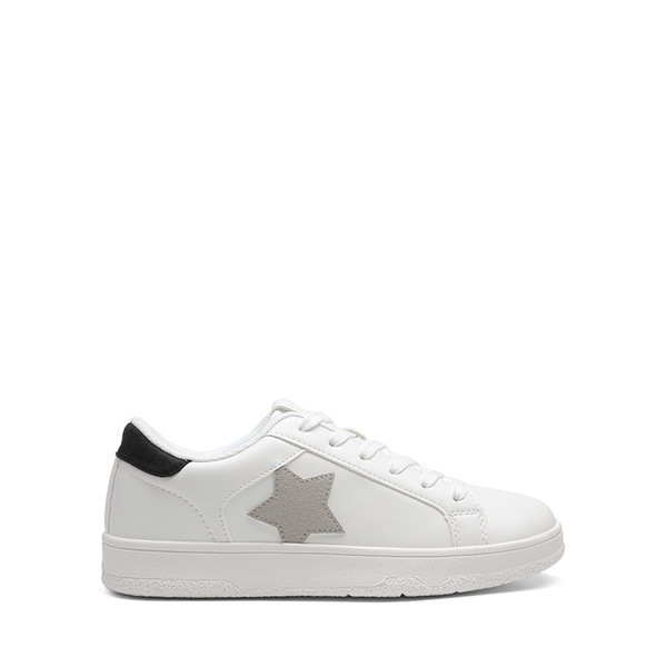 [Bree] Star Low-top Fashion Sneakers - WHITE/BLACK - 3
